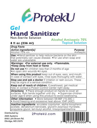 8 Oz Gel (2proteku Gel2 Hand Sanitizer Label 8oz Template 01)